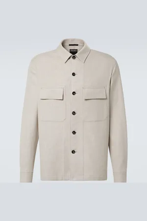 Ermenegildo Zegna Surchemise en soie, laine et lin