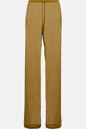 DRIES VAN NOTEN Pantalon droit à ornements