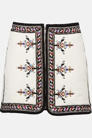 Marant Etoile Mini-jupe Zeria brodée en coton