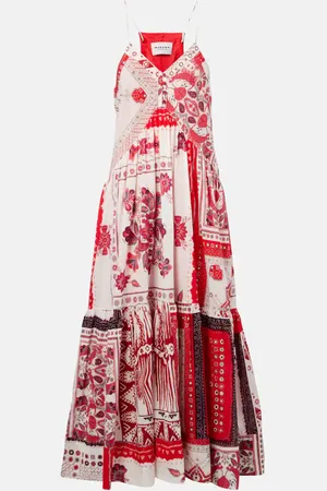 Marant Etoile Robe midi Sabbage imprimée en coton