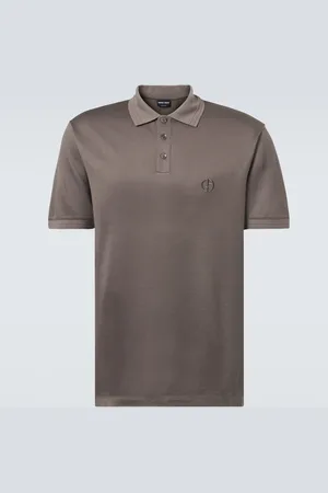 Giorgio Armani Polo en soie, lin et coton