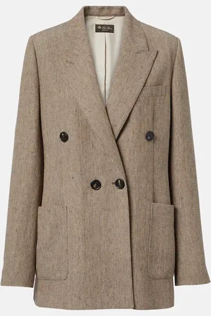 Loro Piana Blazer Genny en crêpe de lin