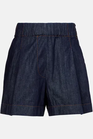 DRIES VAN NOTEN Short à taille haute en jean