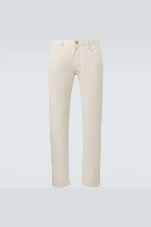 Giorgio Armani Pantalon droit en coton et soie