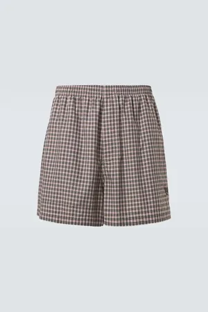 Balenciaga Short en coton à carreaux