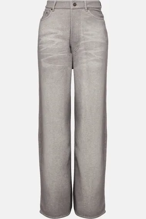 Acne Studios Pantalon ample à taille mi-haute en coton
