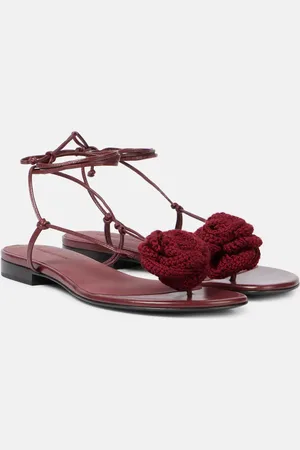 MAGDA BUTRYM Sandales en cuir à fleurs