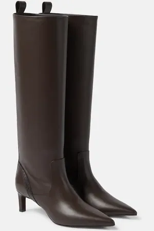 Brunello Cucinelli Bottes en cuir à ornements