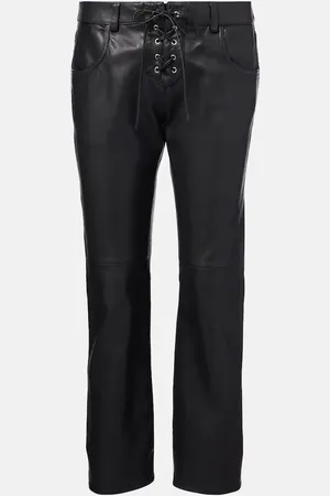 Isabel Marant Pantalon droit Vanel en cuir