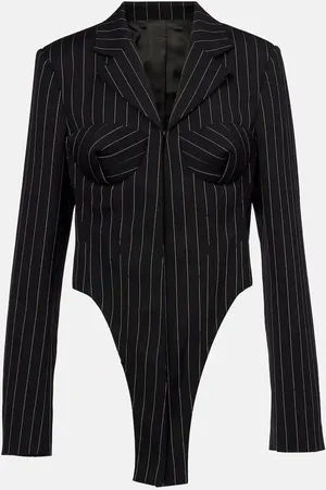 Jean Paul Gaultier Blazer rayé en laine vierge