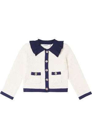 Self-Portrait Cardigan en coton et laine mélangés