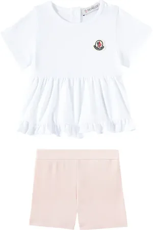 Moncler Bébé - Set de t-shirt et short en coton mélangé