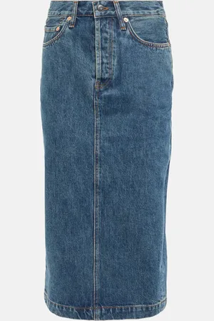 WARDROBE.NYC Jupe midi en jean