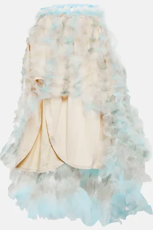 SUSAN FANG Jupe midi asymétrique en tulle