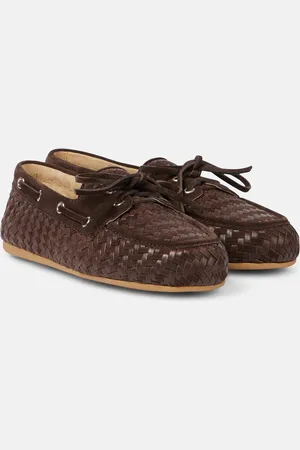 Miu Miu Chaussures bateau en cuir et daim
