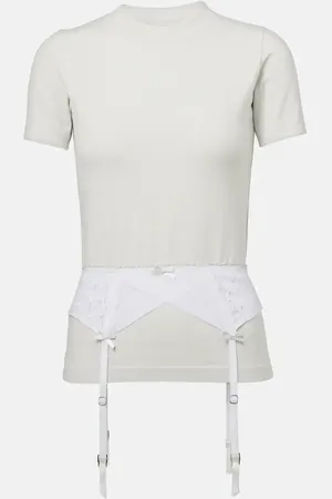 Balenciaga T-shirt Lingerie en coton mélangé
