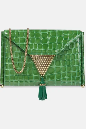 Aquazzura Sac Downtown Envelope en cuir embossé