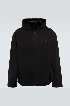 Prada Veste en laine vierge à capuche
