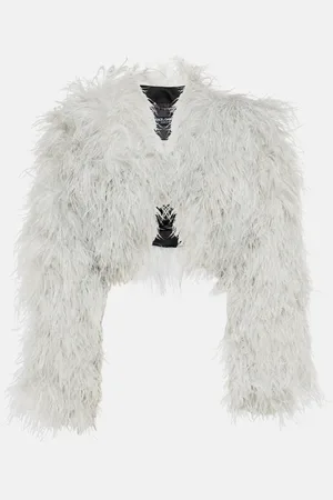 Dolce & Gabbana X Kim – Veste raccourcie à plumes
