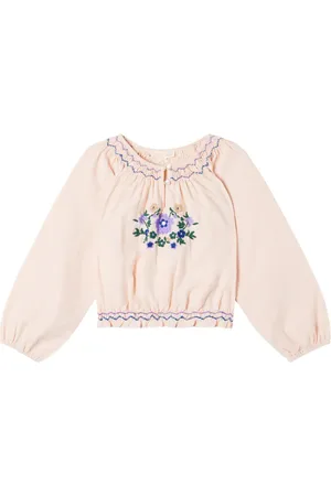 Louise Misha Blouse Marinella en coton et lin