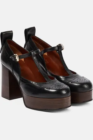 See by Chloé See By Chloé Escarpins Aria à plateforme en cuir