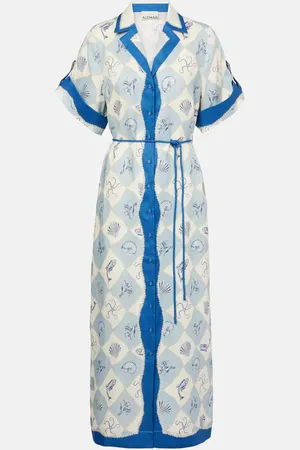 ALÉMAIS Alémais Robe chemise Pia imprimée en lin