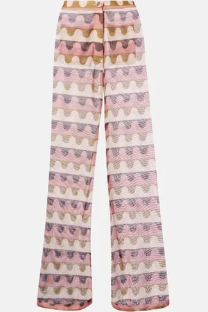Adriana Degreas Pantalon droit Giardino imprimé