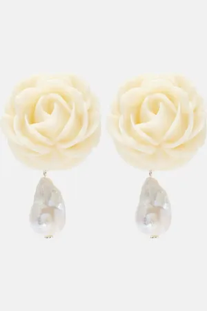 MAGDA BUTRYM Boucles d’oreilles Rose en argent sterling et perles d’eau douce