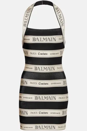 Balmain Robe rayée en jacquard