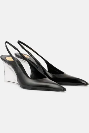 Saint Laurent Escarpins compensés Miller 80 en cuir
