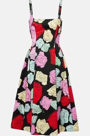 Marni Robe midi en coton à fleurs