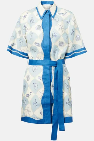 ALÉMAIS Alémais Robe chemise imprimée en lin