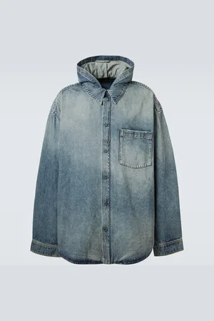 Balenciaga Surchemise en jean à capuche