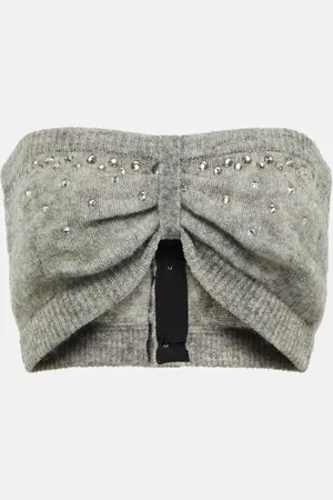 Alessandra Rich Brassière en mohair et laine mélangés