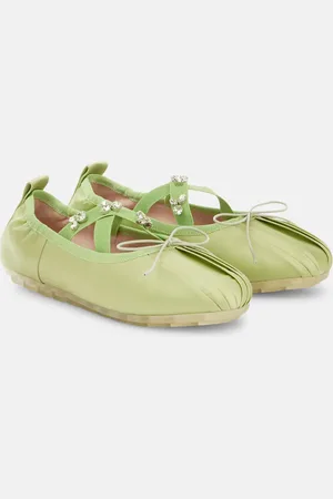 Simone Rocha Ballerines Grip en satin à ornements