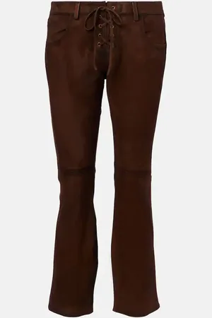 Isabel Marant Pantalon Vanel à taille basse en daim