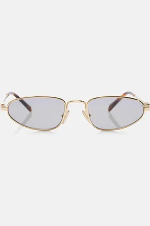 Miu Miu Lunettes de soleil ovales à logo