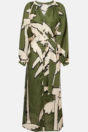 JOHANNA ORTIZ Robe longue imprimée en lin
