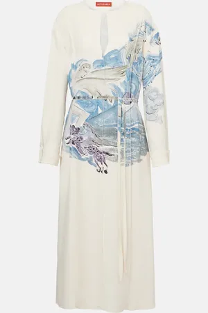 Altuzarra Robe midi Poppy imprimée en soie