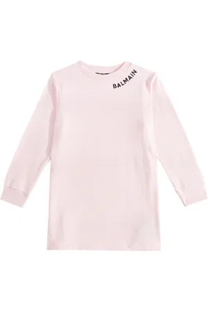 Balmain Robe sweat-shirt en coton à logo