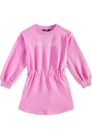 Balmain Robe sweat-shirt en coton à logo