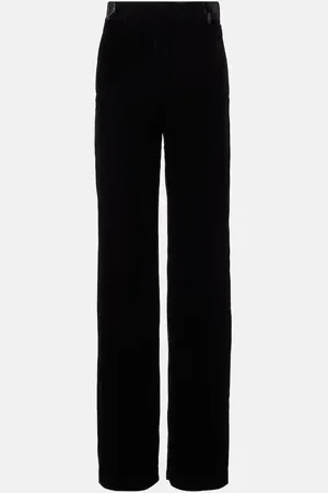 Loro Piana Pantalon ample Goldie à taille haute en velours