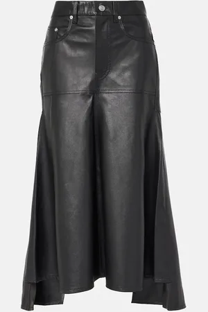 Victoria Beckham Jupe midi en cuir