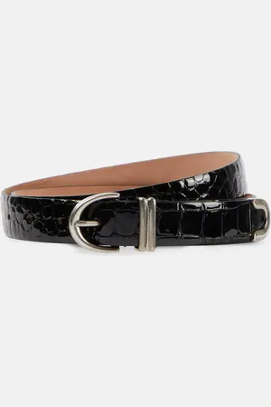 Khaite Ceinture Bambi en cuir verni embossé