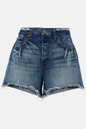 RE/DONE Short en jean à taille haute