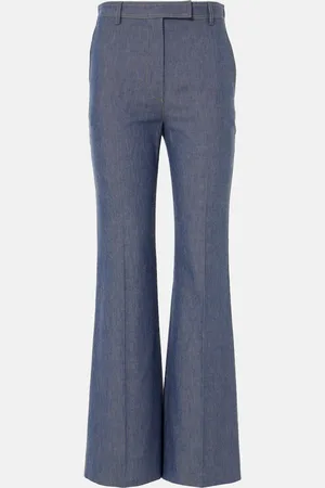 Loro Piana Pantalon évasé Nash en coton et cachemire