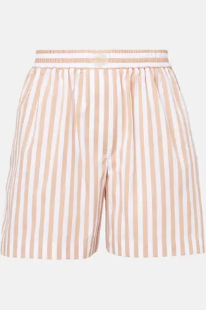 Brunello Cucinelli Bermuda rayé en coton et soie