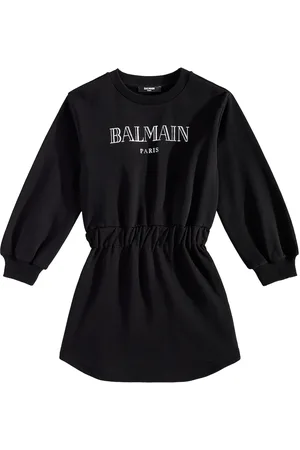 Balmain Robe sweat-shirt en coton à logo