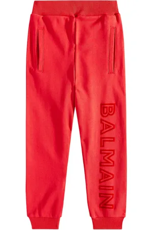 Balmain Pantalon de survêtement en coton à logo