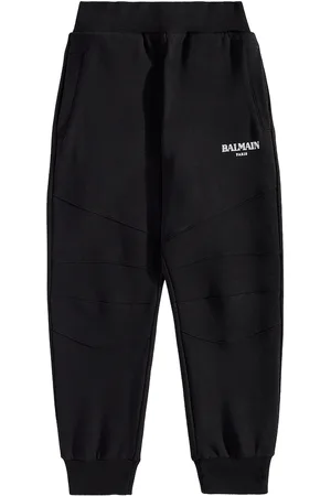 Balmain Pantalon de survêtement en coton à logo